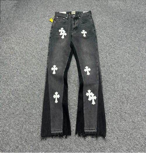Gallery Dept. La Flare Cross Patch Denim Jeans Black