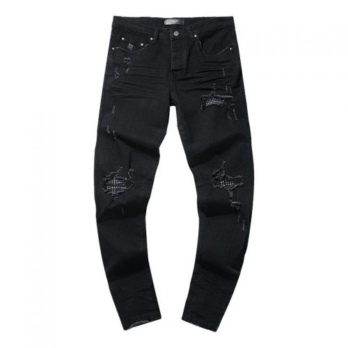 Amiri MX1 Distressed Slim Fit Jeans Black