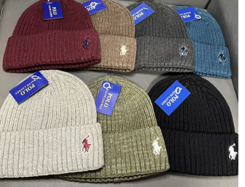 Polo Ralph Lauren Ribbed Knit Beanie Winter Hat Multicolor
