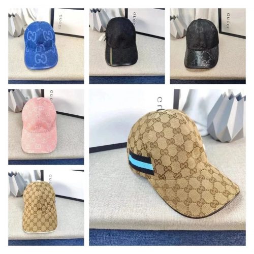 Gucci GG Canvas Baseball Cap Classic Streetwear Headwear Multicolor