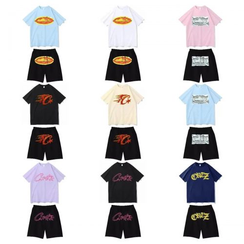 Corteiz CRTZ Graphic Print Streetwear Matching Set Multicolor