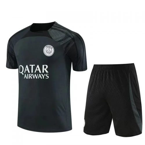 Paris Saint-Germain PSG Training Kit Soccer Jersey Set Black
