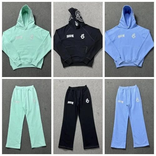 SIXPM Graphic Print Streetwear Tracksuit Set Multicolor