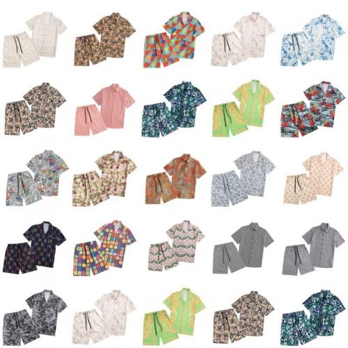 Design Printed Shirt and Shorts Casual Matching Set Multicolor