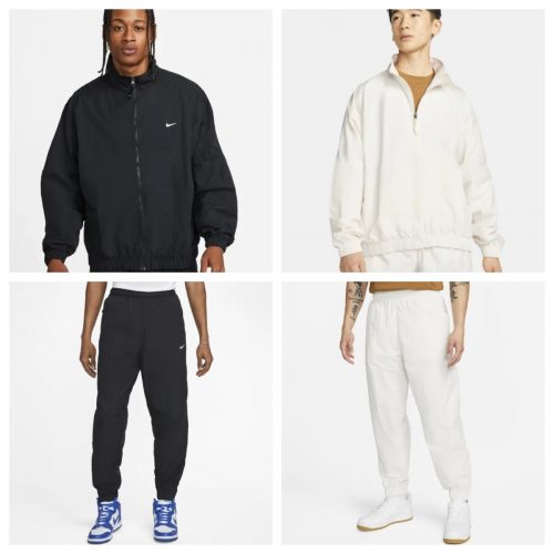 Nike Sportswear Essential Woven Tracksuit Set Black and White