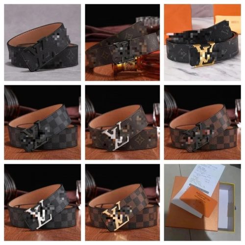 Louis Vuitton LV Initiales Classic Leather Belt Multicolor