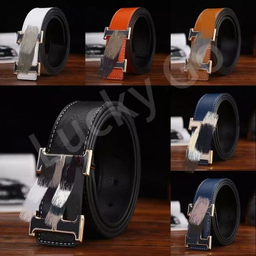 Hermes H Buckle Leather Belt Classic Accessory Multicolor