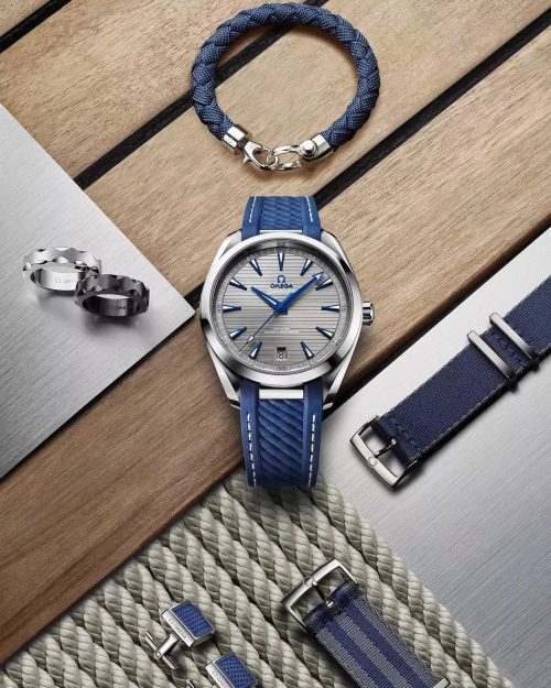 Omega Seamaster Aqua Terra Luxury Watch Blue and Silver