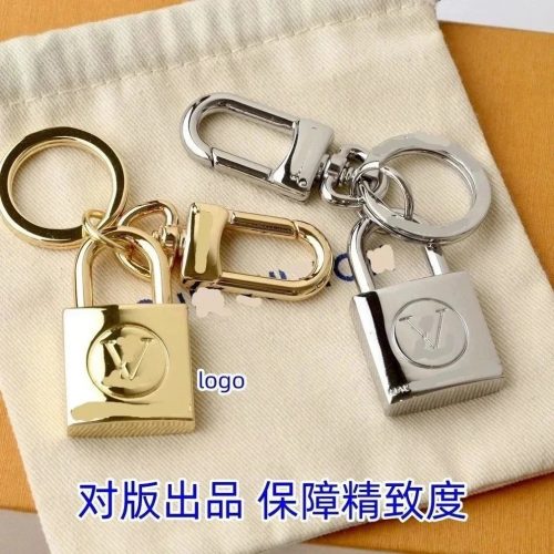 Louis Vuitton LV Padlock Metal Keychain Accessory Gold and Silver