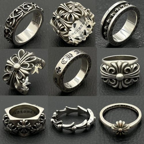 Chrome Hearts Silver Rings Collection Vintage Sterling Silver Rings Silver