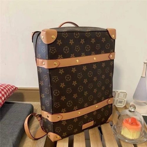 Louis Vuitton LV Monogram Canvas Vintage Trunk Backpack Brown