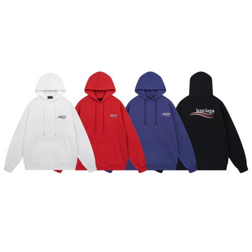 Balenciaga Wave Logo Casual Hoodie Multicolor