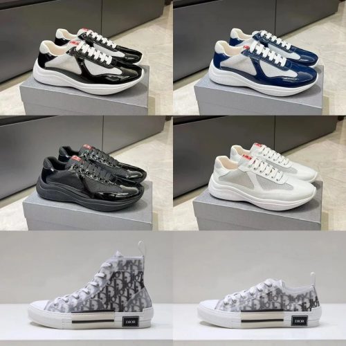 Prada Cloudbust Thunder Chunky Sneakers Black and White