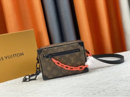 Louis Vuitton LV Soft Trunk Monogram Canvas Crossbody Bag Brown