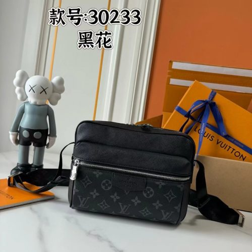 Louis Vuitton LV Outdoor Messenger Monogram Eclipse Crossbody Bag Black