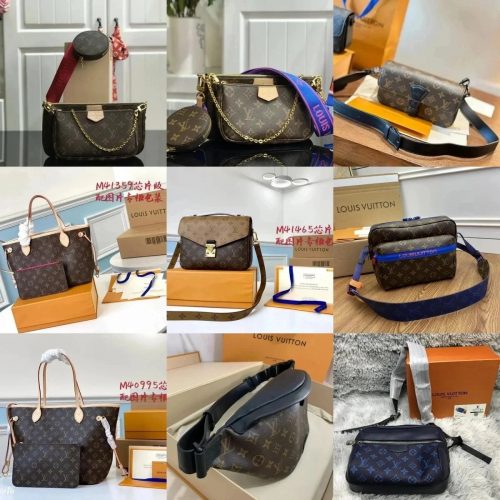 Louis Vuitton LV Multi Pochette Accessoires Monogram Canvas Crossbody Bag Brown