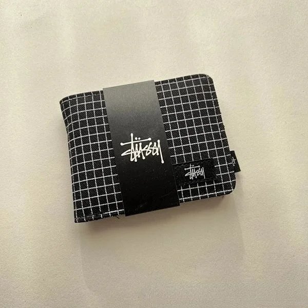 West Street short wallet, plaid, black, no box West Street short wallet, plaid, black, no box