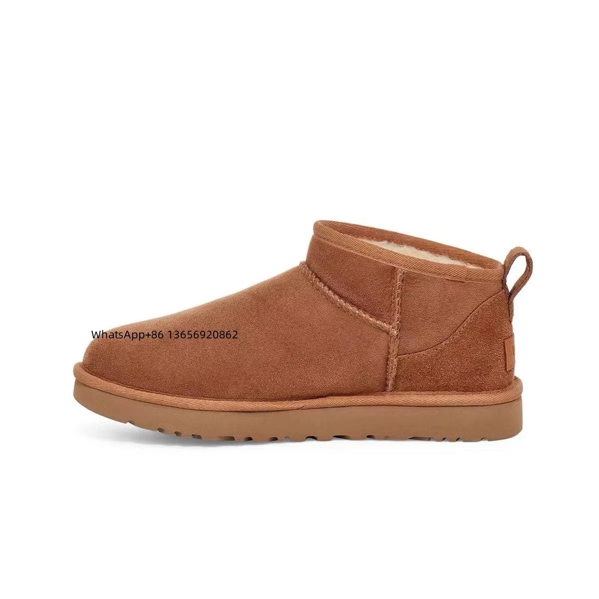 高帮平底栗色