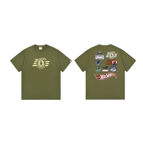 A Bathing Ape BAPE Hot Wheels Graphic Tee Olive Green