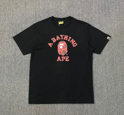 A Bathing Ape BAPE College Ape Head Graphic Tee Black