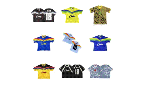 Corteiz Rules The World Retro Soccer Jersey Multicolor