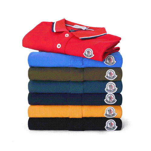 Moncler Polo Shirt Cotton Casual T-Shirt Multicolor