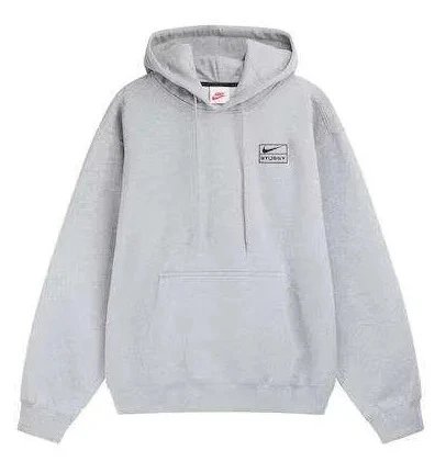 Nike Stussy NRG Pullover Streetwear Hoodie Gray