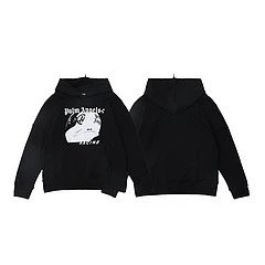 Palm Angels Racing Graphic Streetwear Hoodie Black