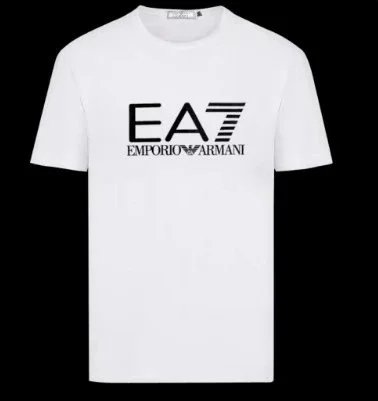 Emporio Armani EA7 Logo Print Graphic Tee White