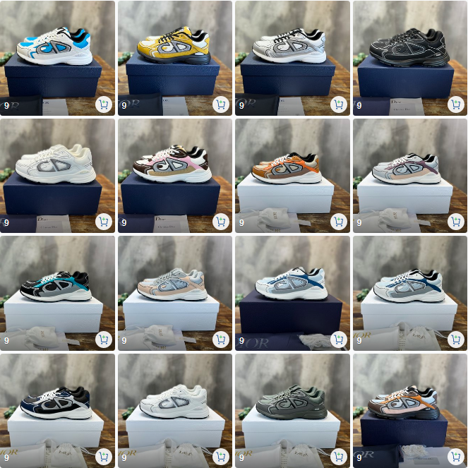 Dior B22 Chunky Sneakers Multicolor