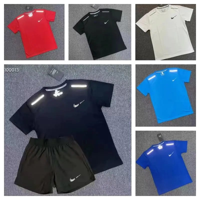 Nike Reflective Shoulder Stripe T-Shirt Casual Tee Multicolor
