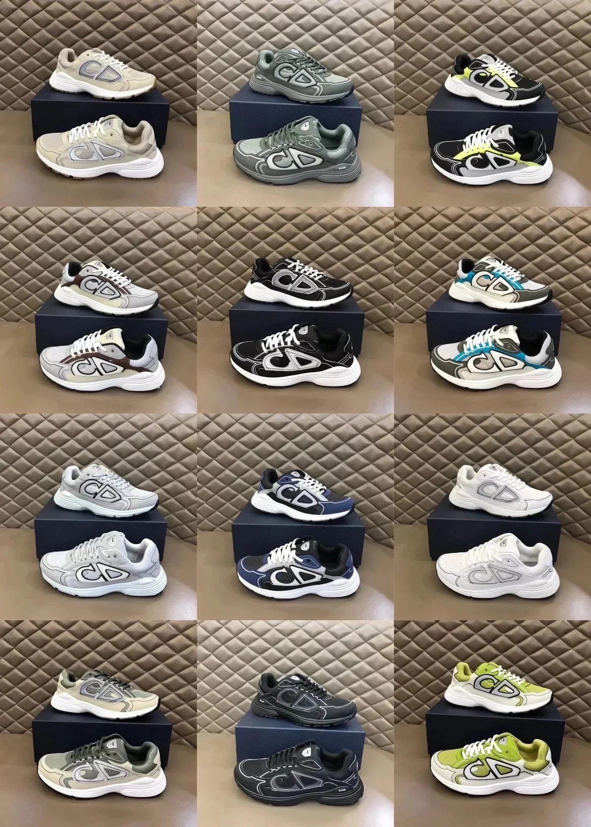 Dior B22 Chunky Sneakers Multicolor