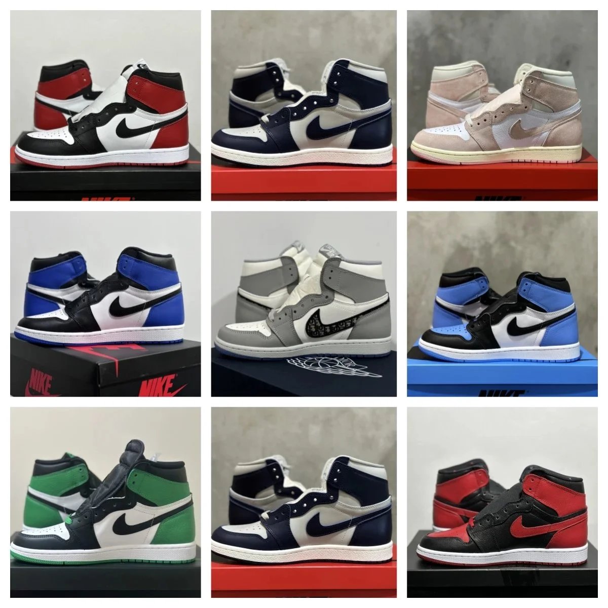 Nike Air Jordan 1 High Top Sneakers Multicolor