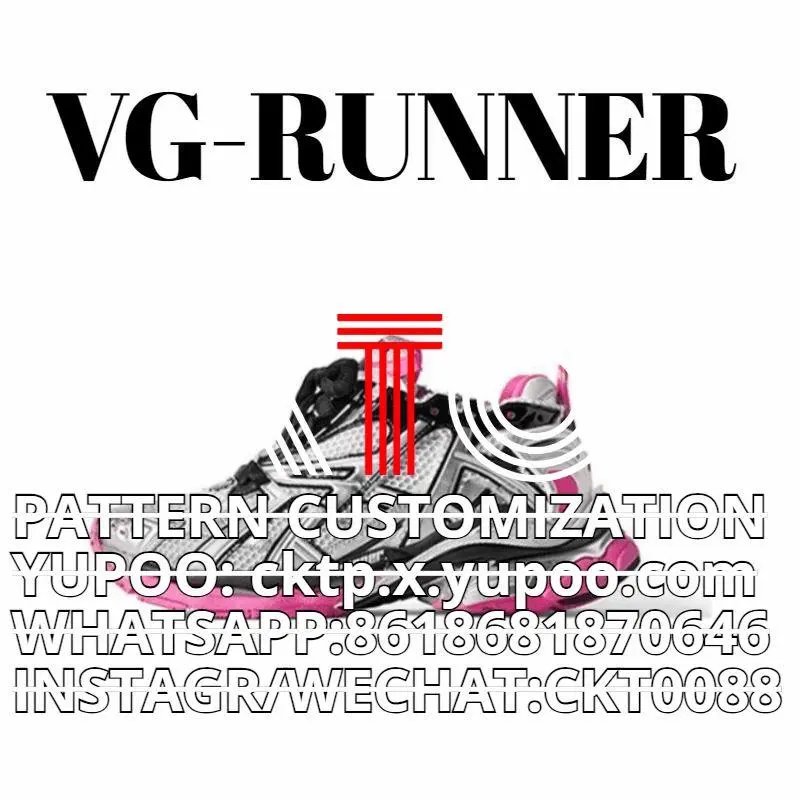 Design VG-Runner Pattern Customization Sneakers Pink and Black