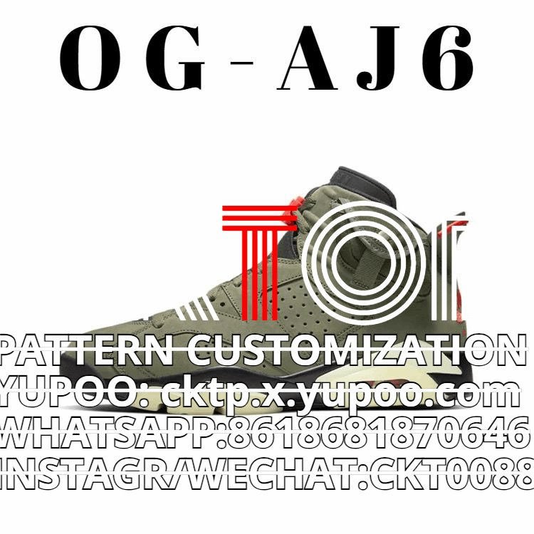 Nike Air Jordan 6 OG Retro Sneakers Olive Green