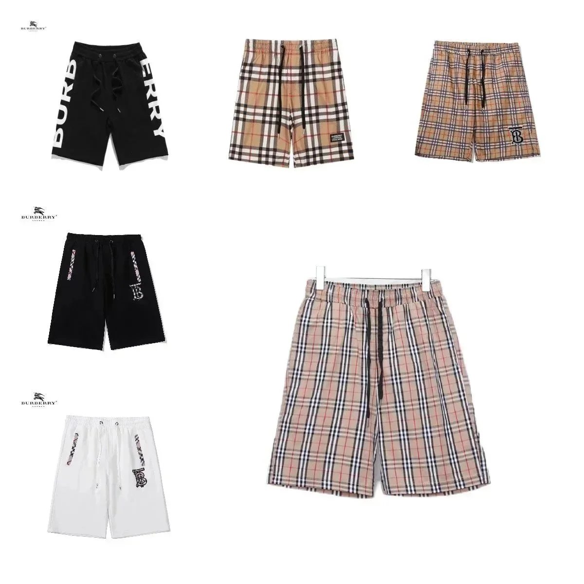 Burberry Vintage Check Drawstring Shorts Casual Shorts Beige