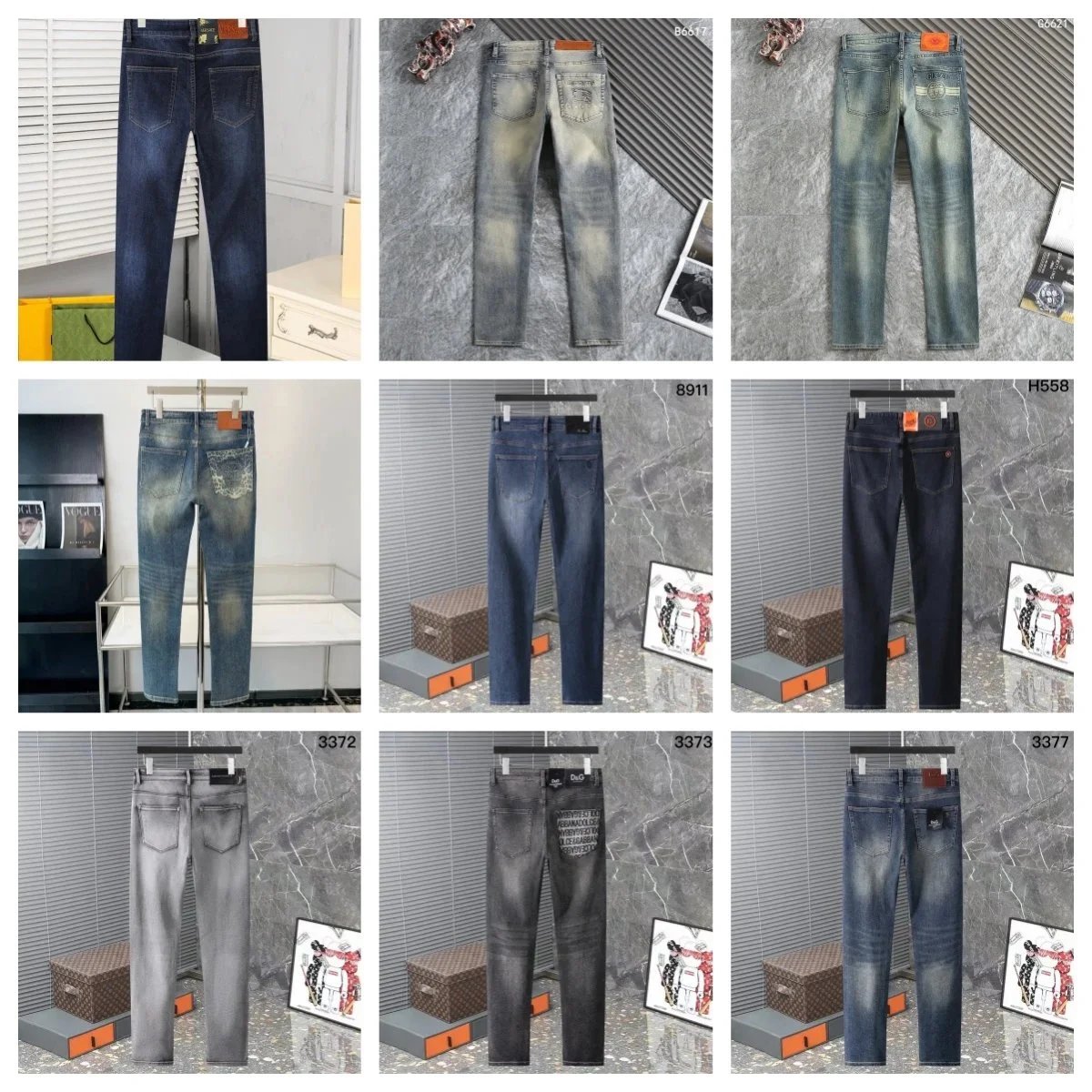 Design Distressed Denim Jeans Casual Pants Blue