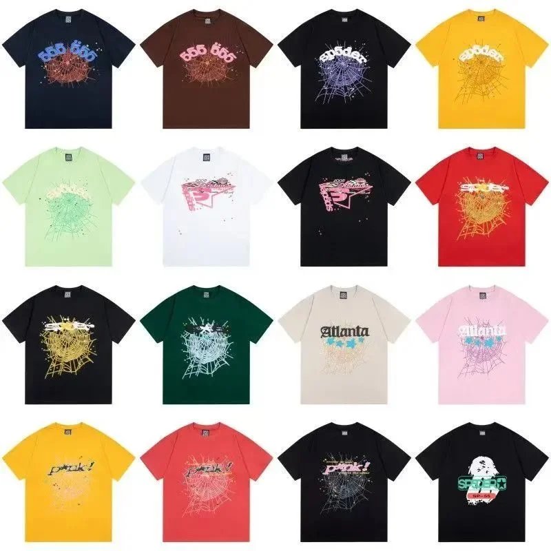 Sp5der Graphic Print Casual T-Shirt Multicolor