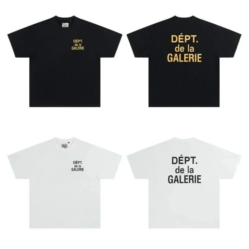 DÉPT. de la GALERIE Logo Print T-Shirt Casual Cotton Black and White