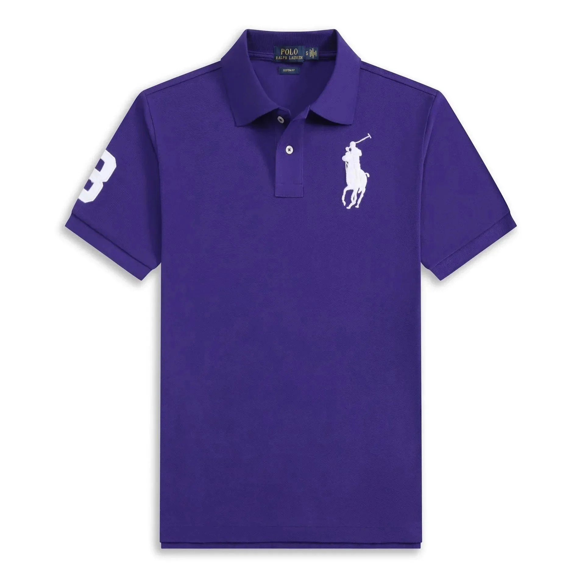 Purple white label