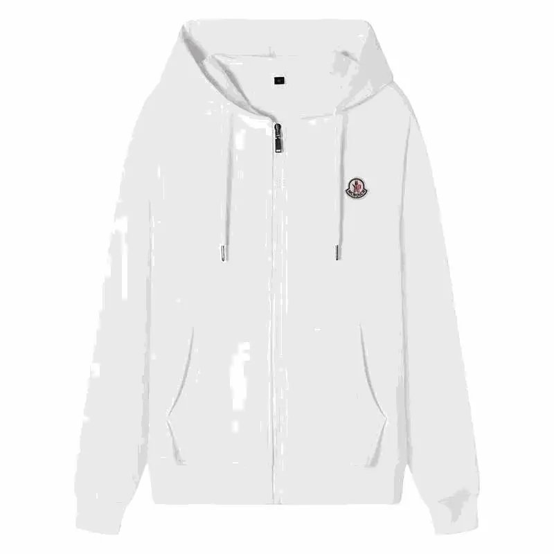Moncler Zip-Up Hoodie Casual Hoodie White