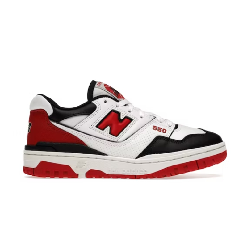New Balance 550 Retro Sneakers White Red Black