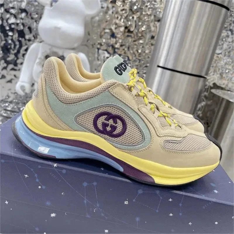 Gucci Rhyton GG Chunky Sneakers Beige Yellow