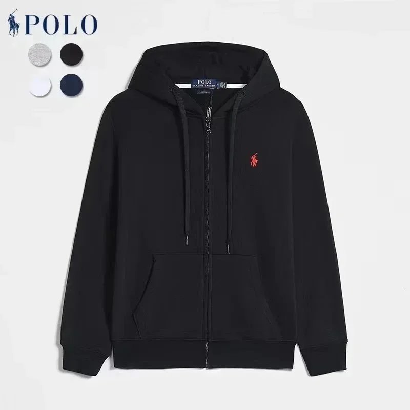 Black zipper with a red label