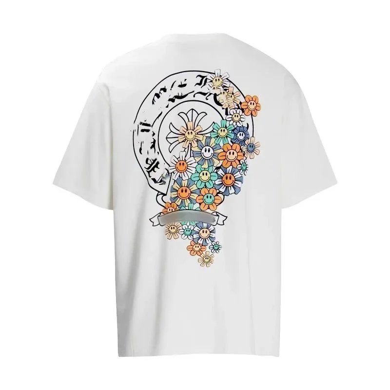 Chrome Hearts Floral Graphic T-Shirt Casual White