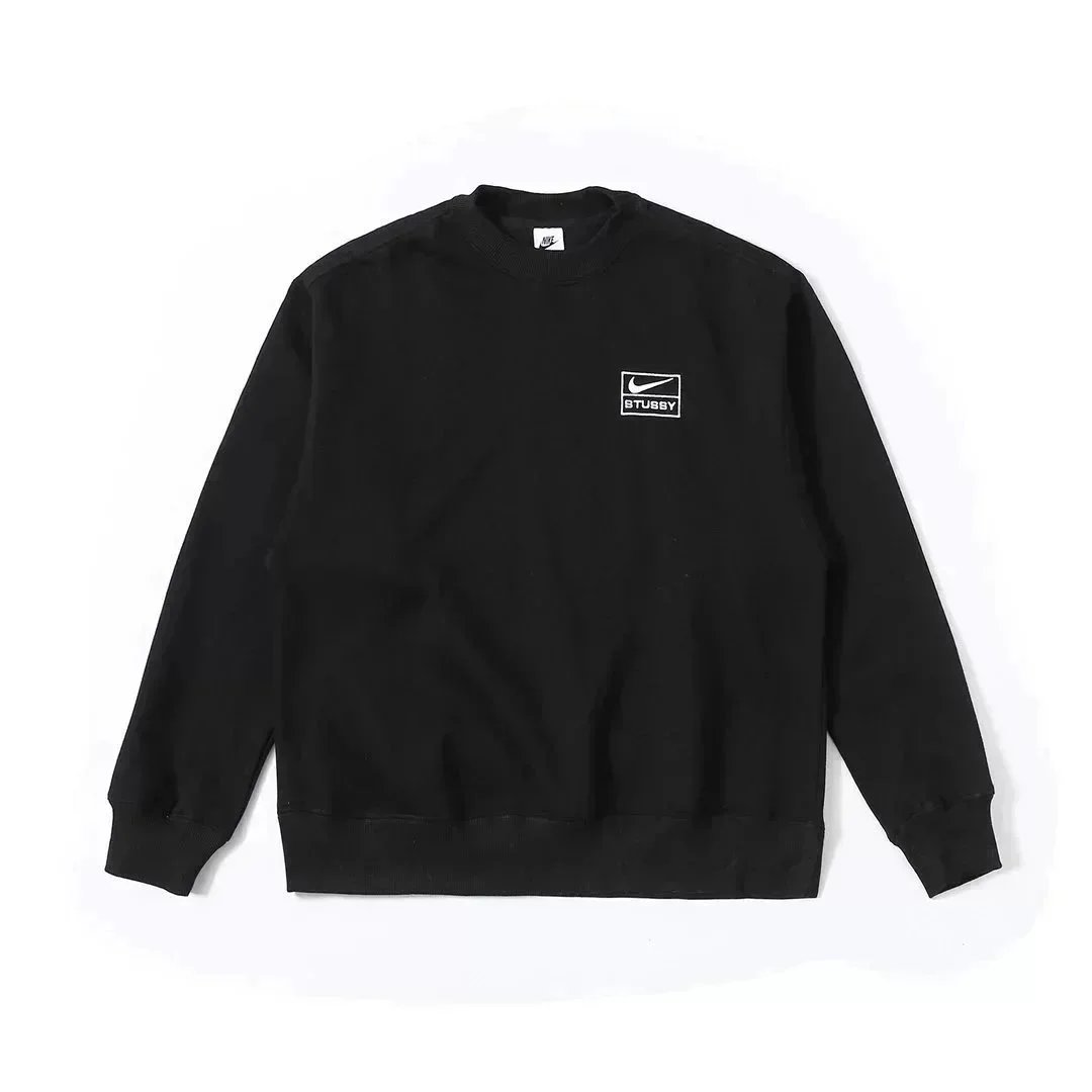 Nike Stussy Collaboration Sweatshirt Casual Hoodie Black
