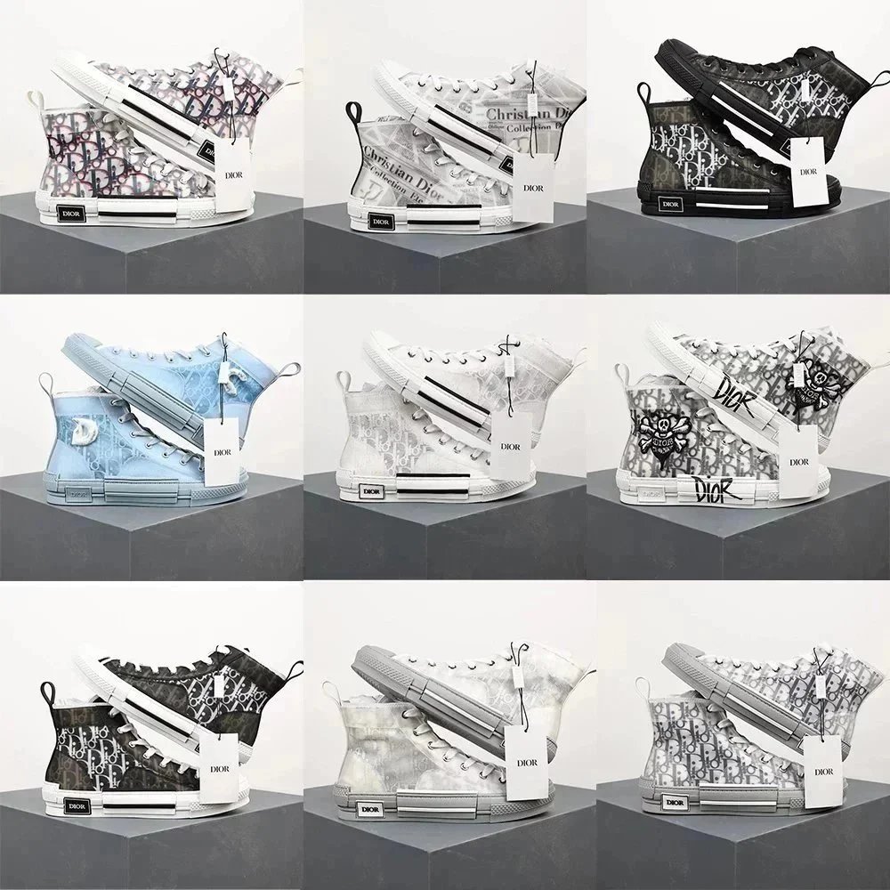Dior B23 High Top Sneakers Casual Shoes Multicolor