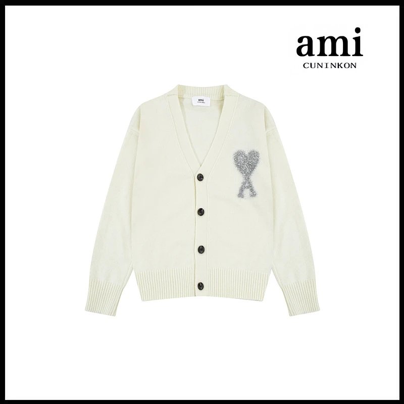 米白【A8148银色爱心开衫款】 米白【A8148银色爱心开衫款】