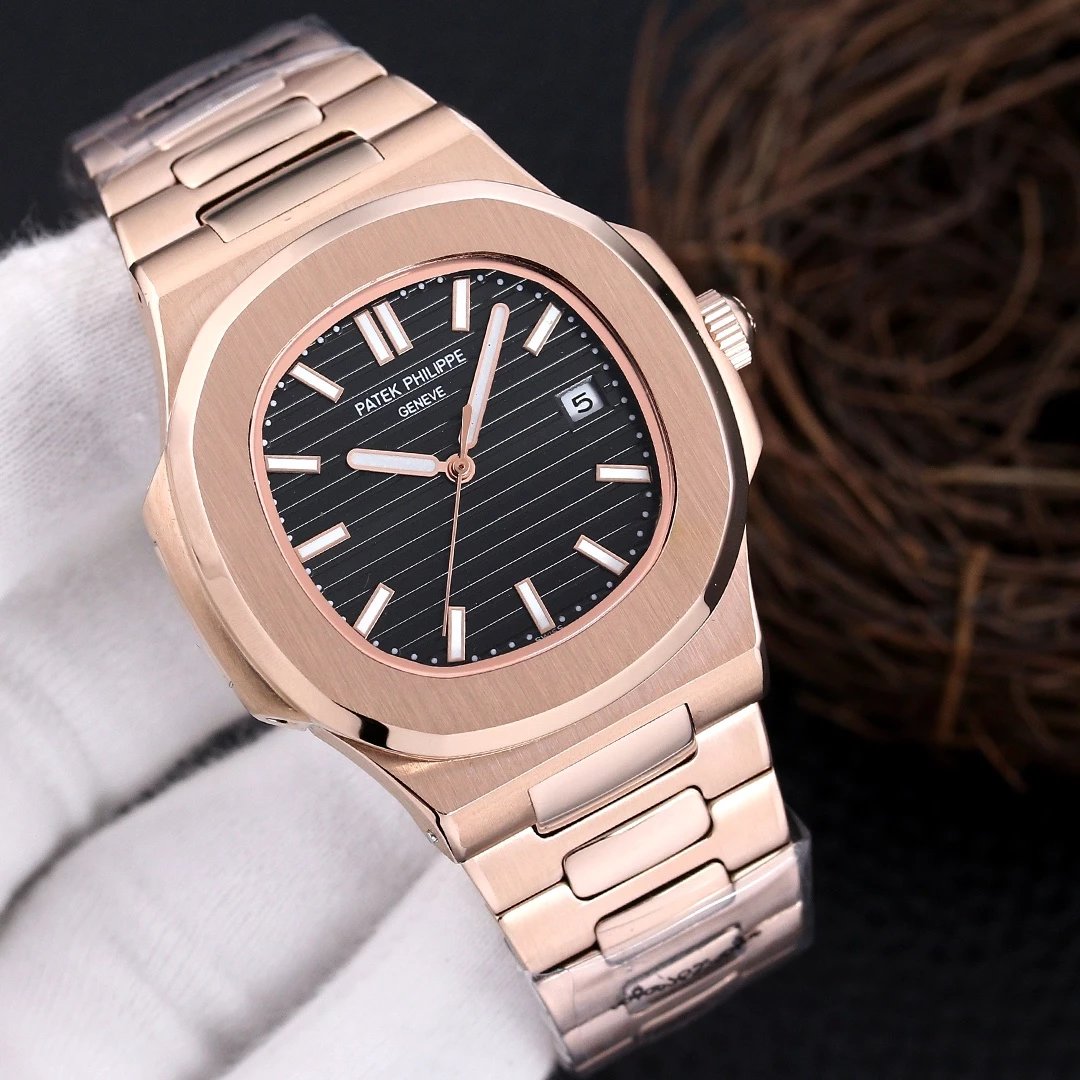 玫瑰金壳·黑盘钢带 玫瑰金壳·黑盘钢带